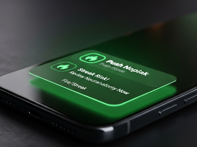 Glowing Notification 'Streak at Risk'